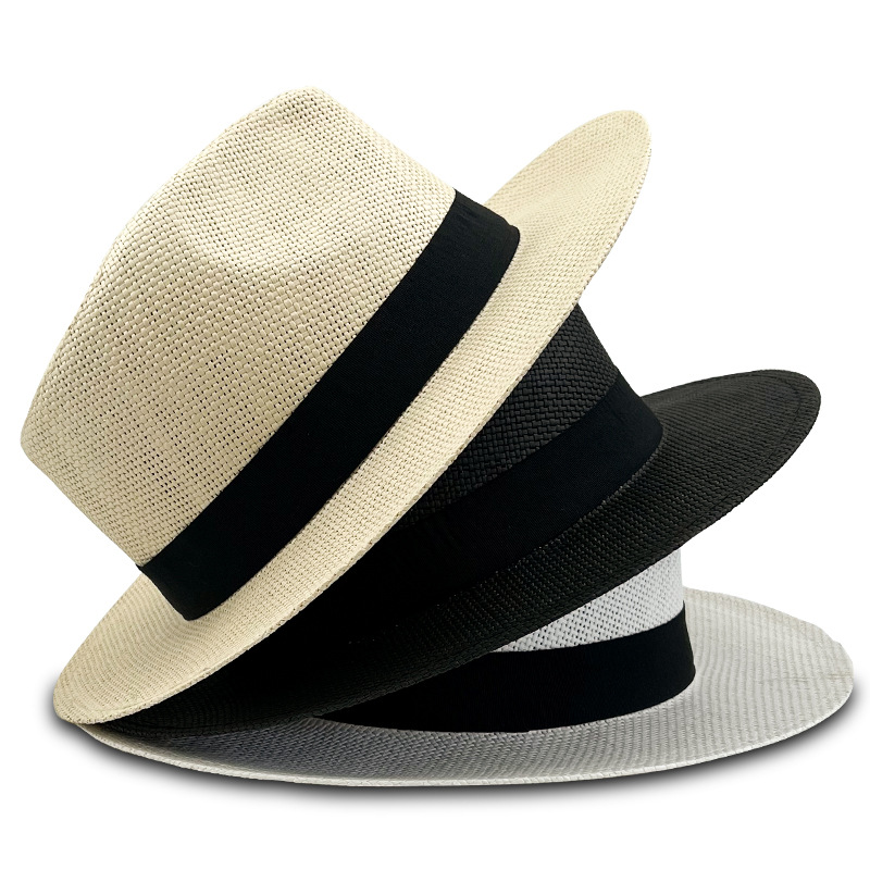 Schwarzes Band fünf Gras Fedora Panamahut