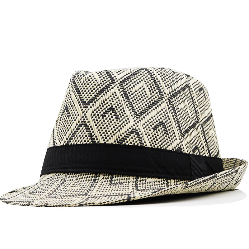 Britischer Trilby-Sonnenhut mit kurzer Krempe und Checker-Muster