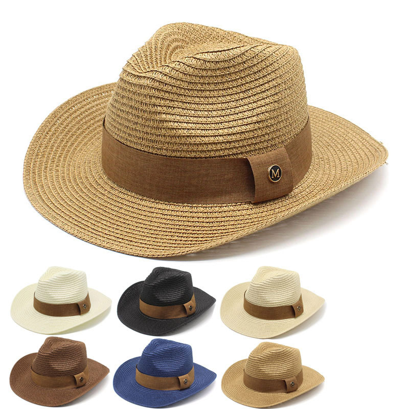 Strohgeflecht-Sommer-Strand-Cowboy-Hüte